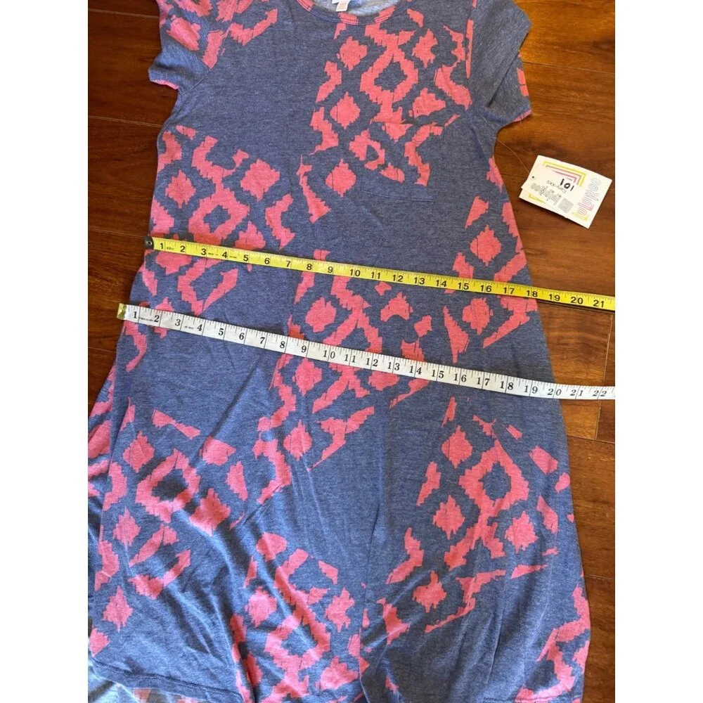 Lularoe Carly Hi Low Dress Geometric Size XXS Stretchy NWT - Picture 11 of 15